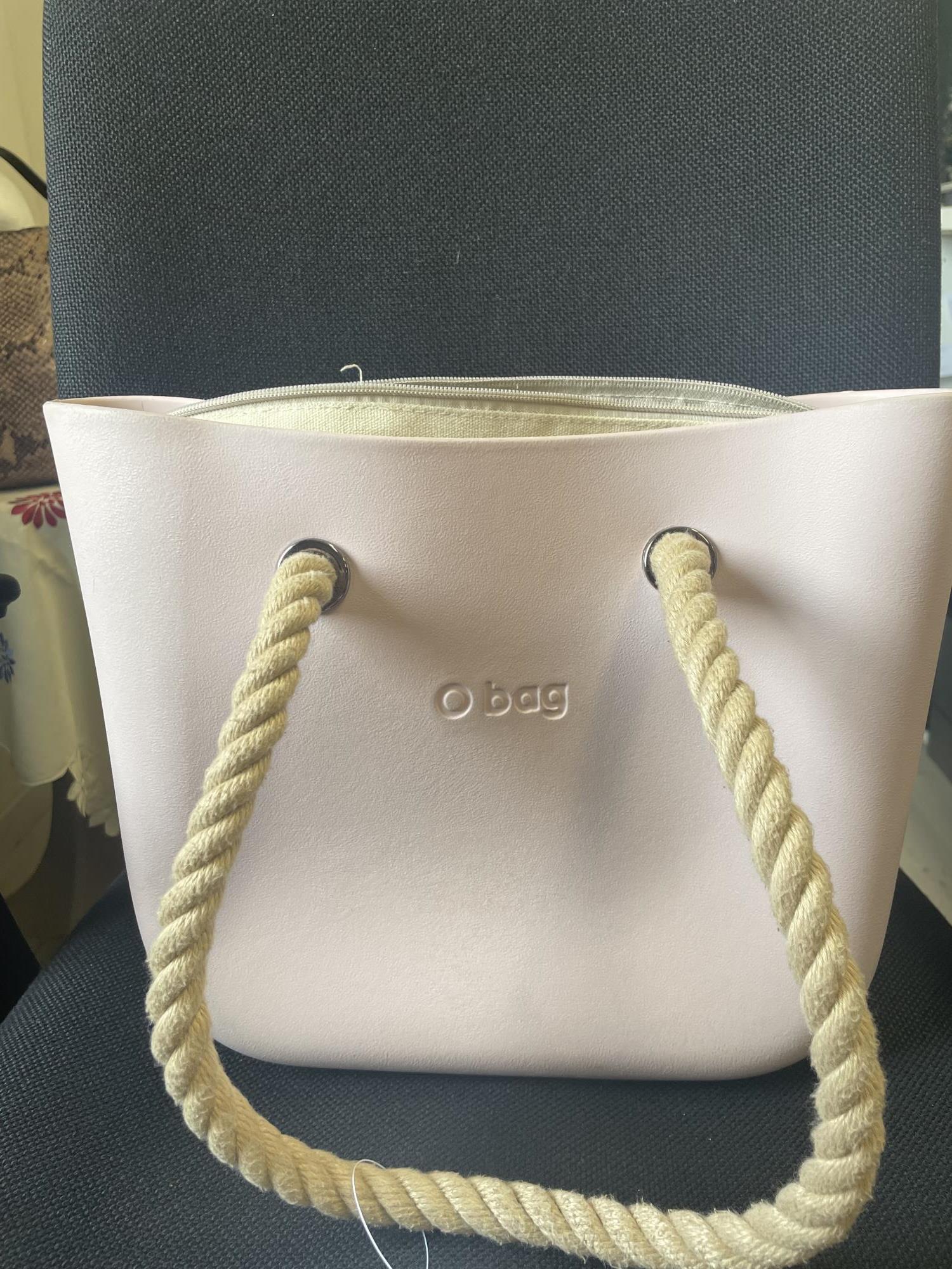 borsa rosa con manici corda OBag
