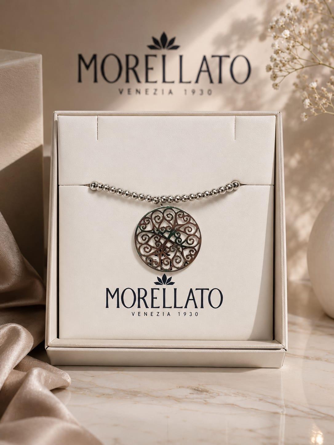 bracciale acciaio con ciondolo rotondo  Morellato