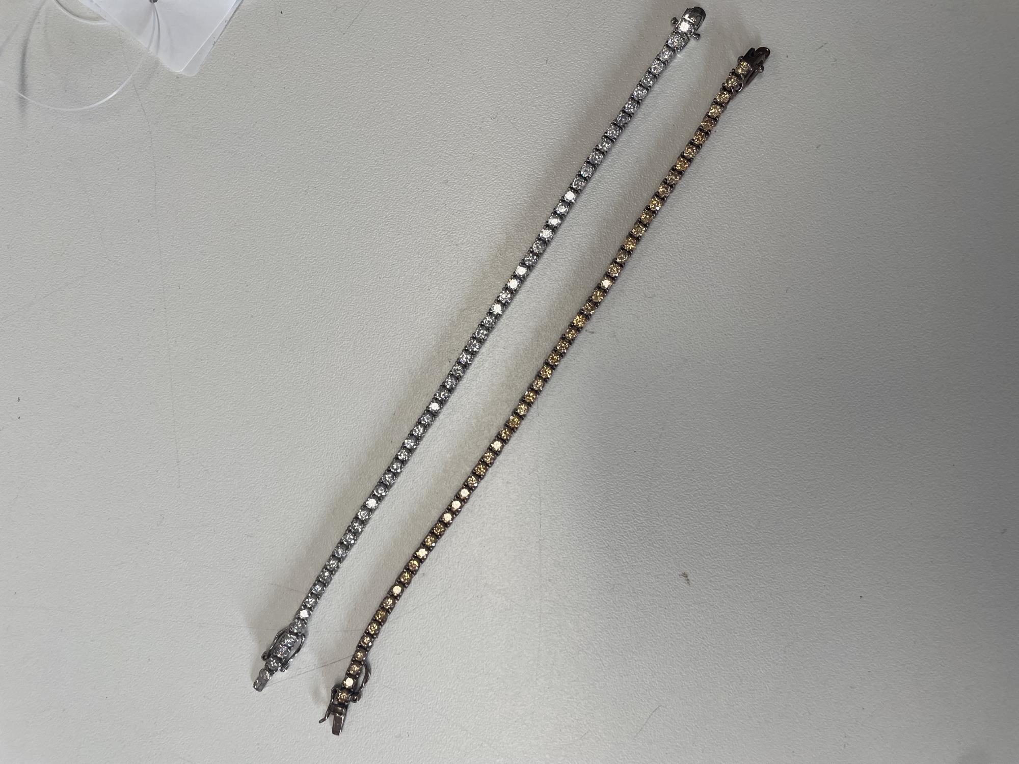 bracciale tennis argento e bronzato