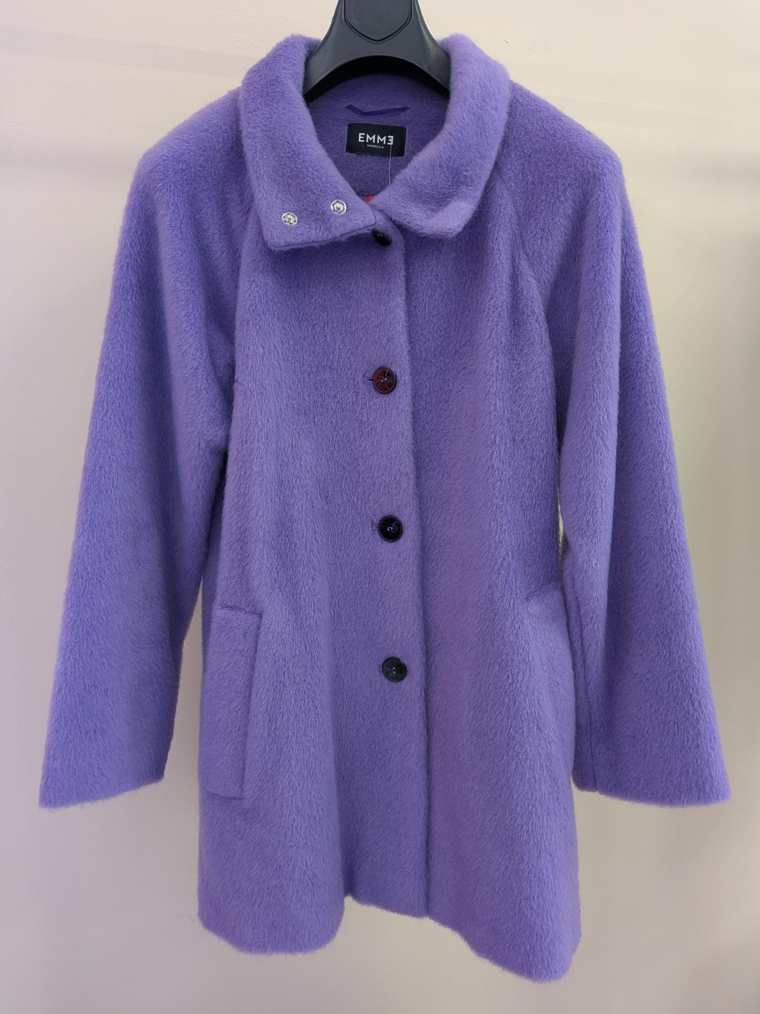 cappotto peloso lilla tg.M EMME