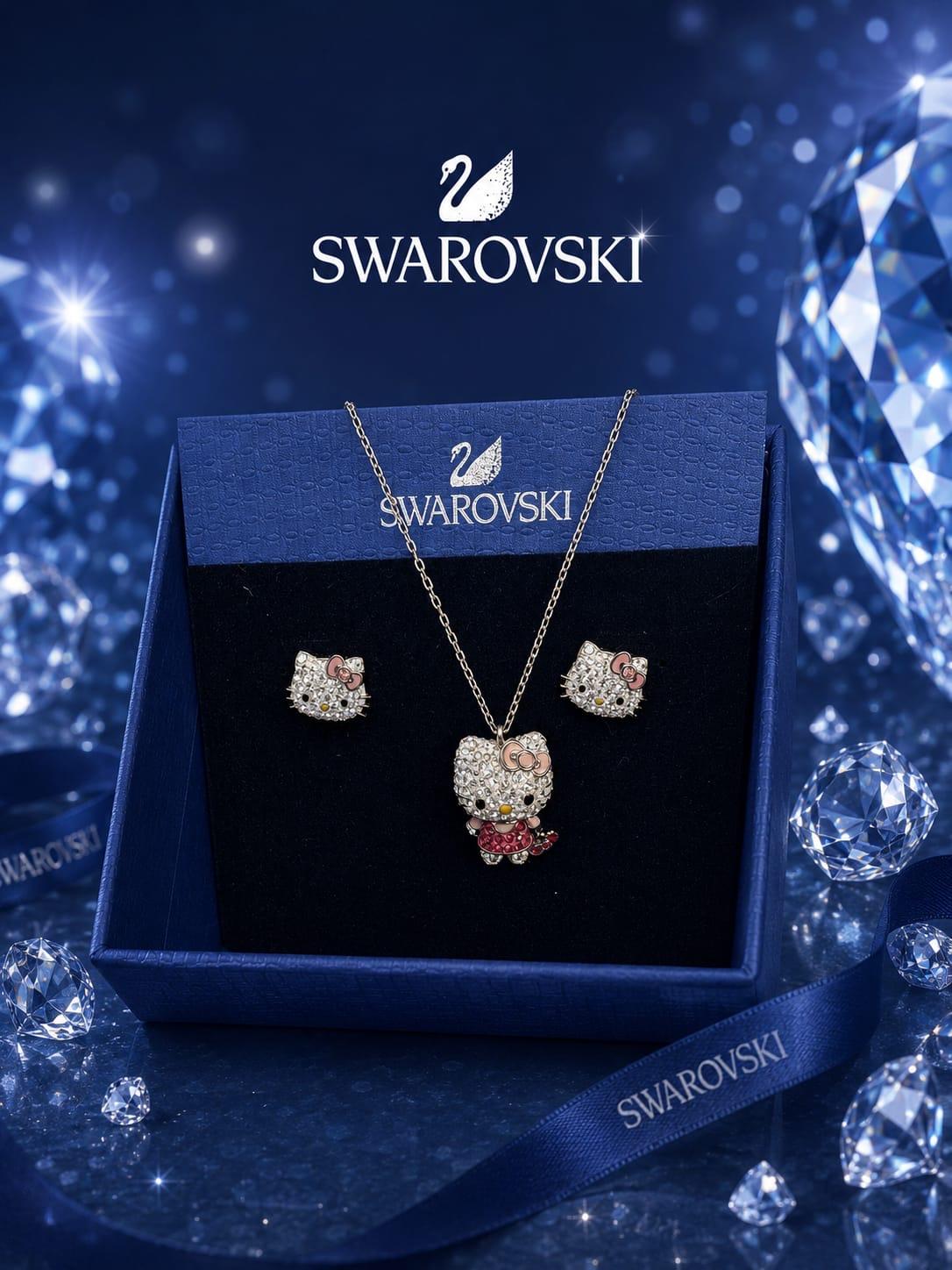 collana+orecchini Hello Kitty Swarovski