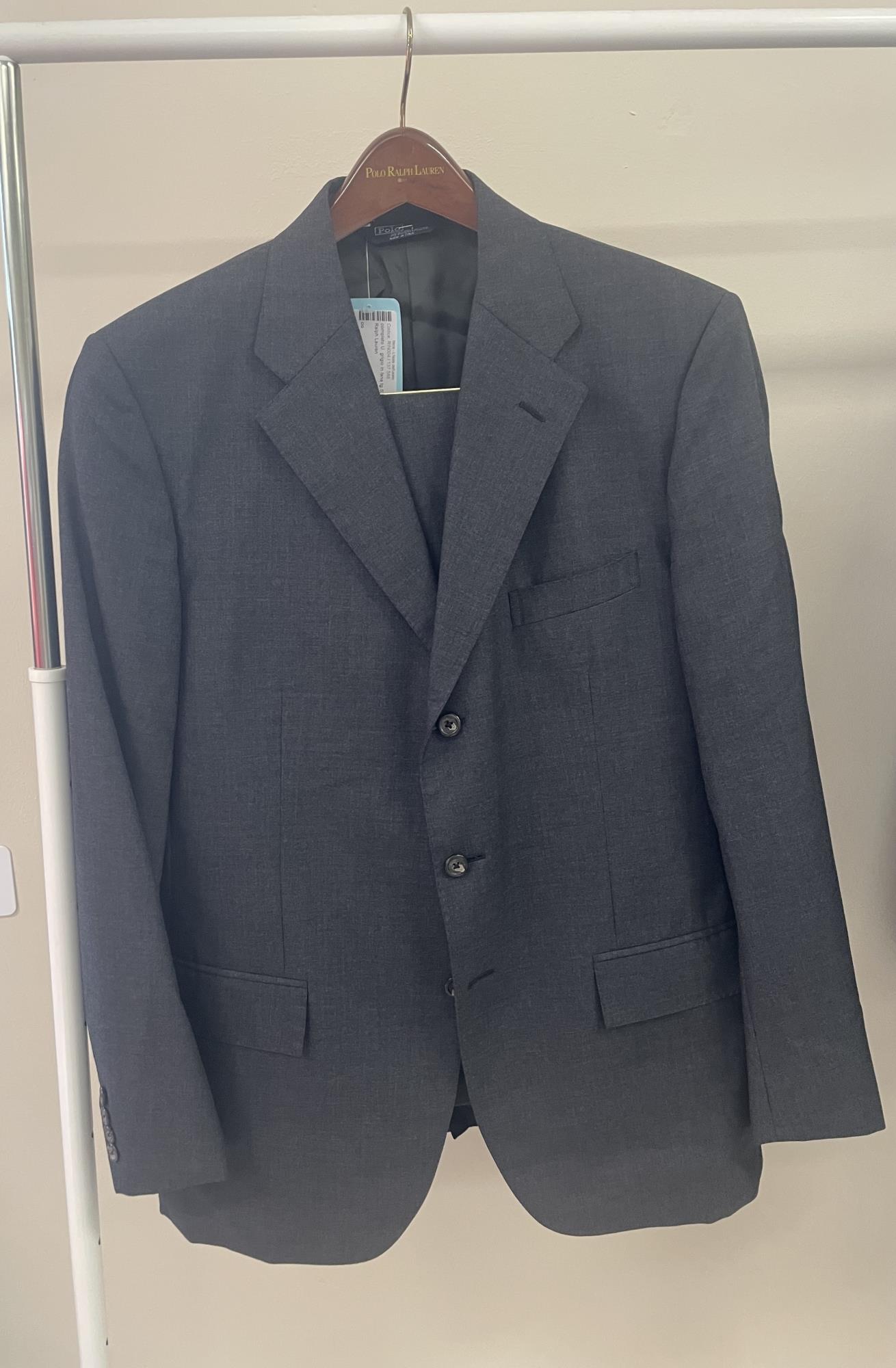 completo U. grigio in lana tg.52 Ralph Lauren