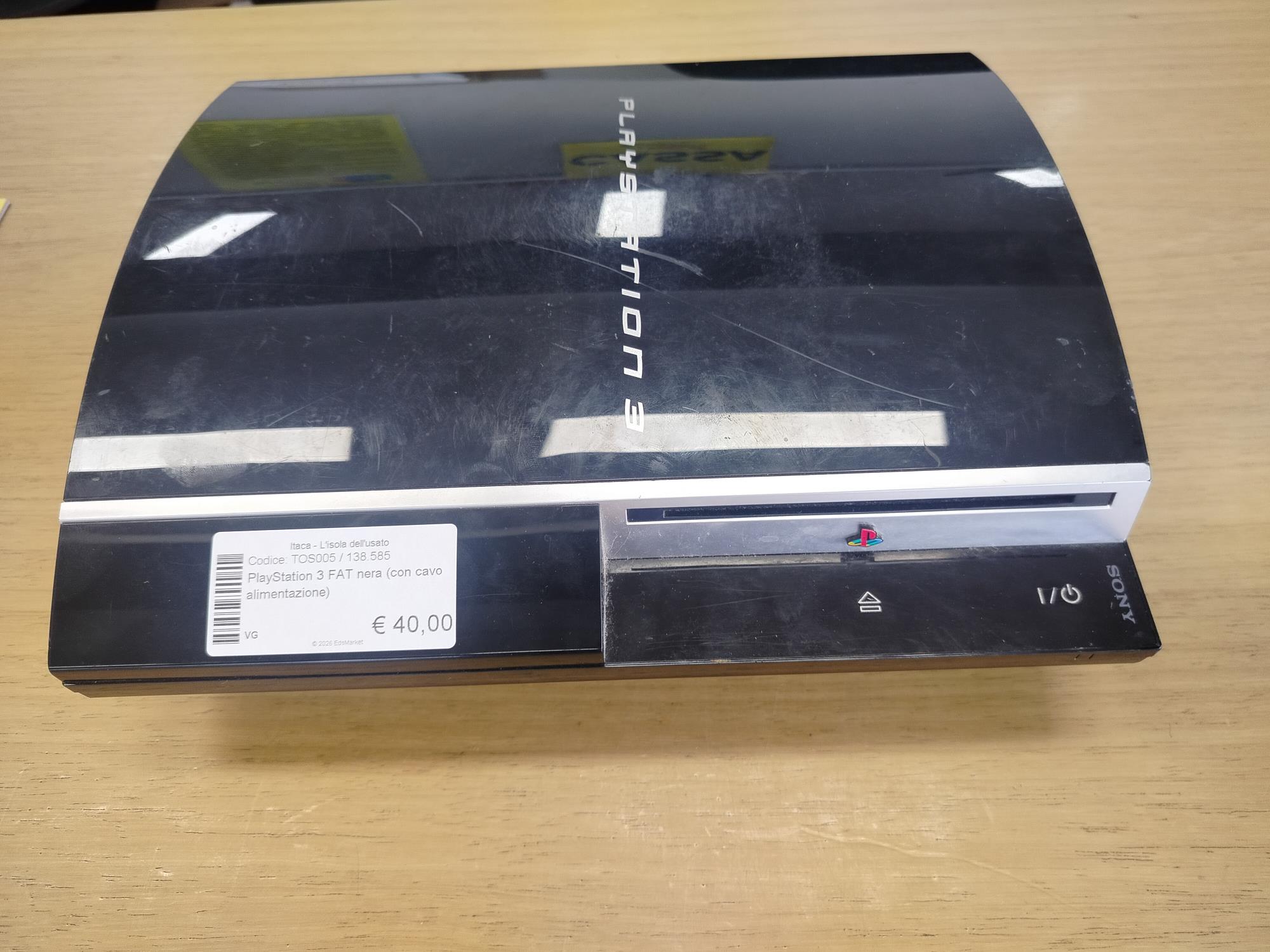 PlayStation 3 FAT nera (con cavo alimentazione)