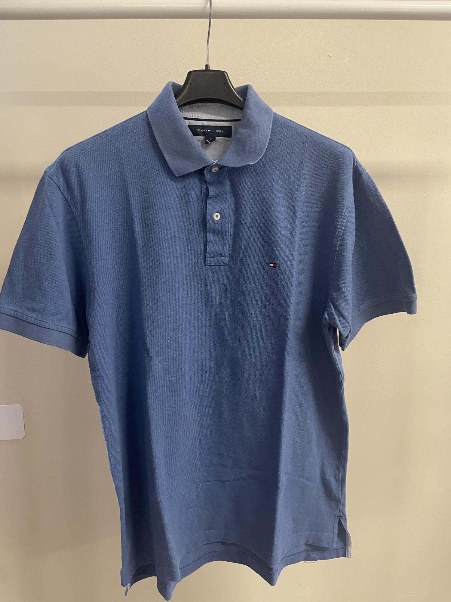 polo azzurra U. tg. L  Tommy Hilfiger