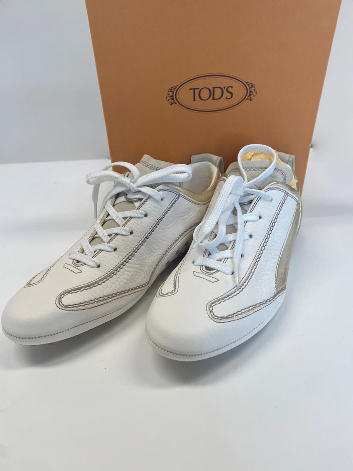 sneakers bianche e beige nr. 36 Tod s