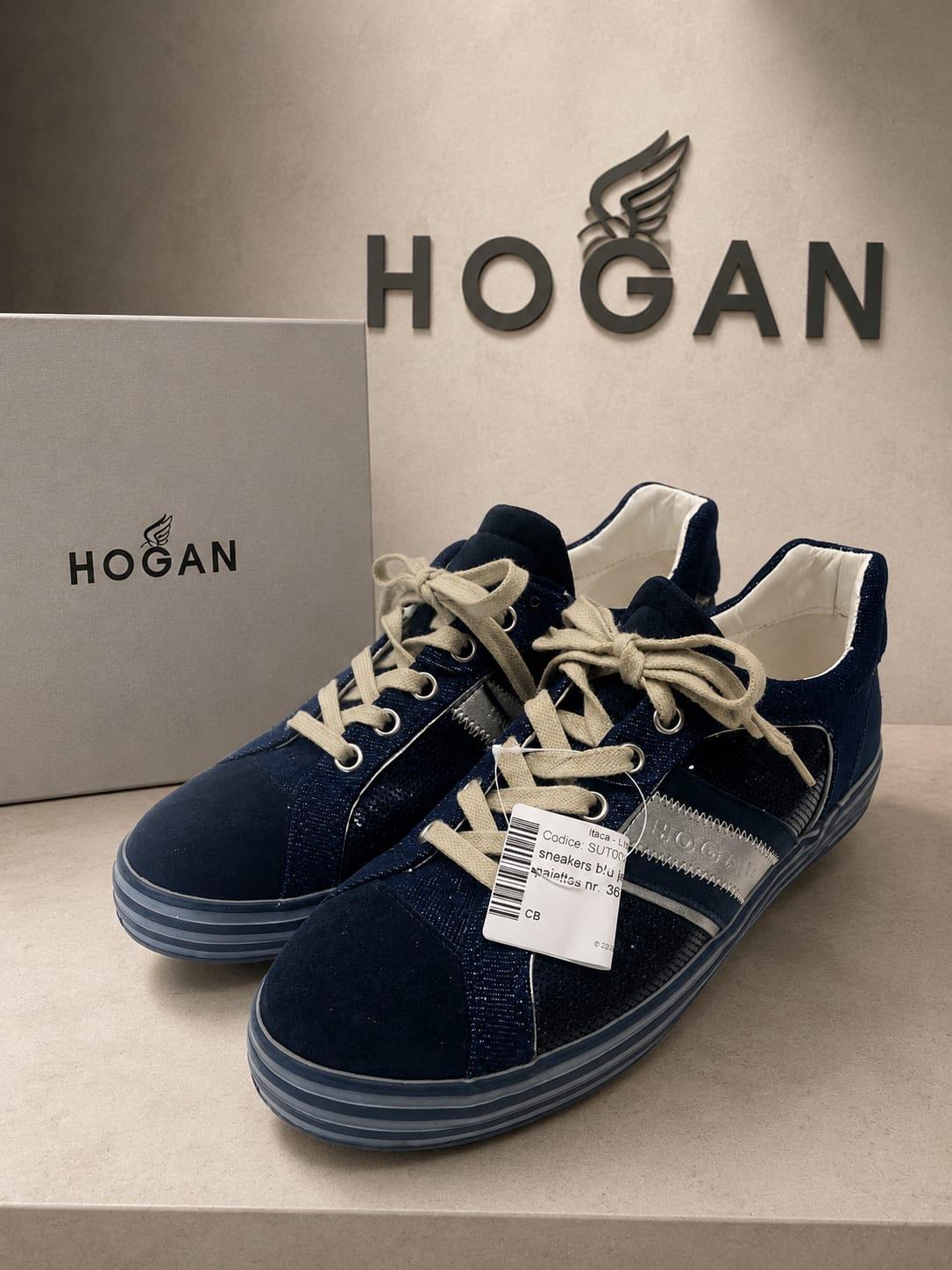 sneakers blu jeans con insertoi paiettes nr. 36 Hogan