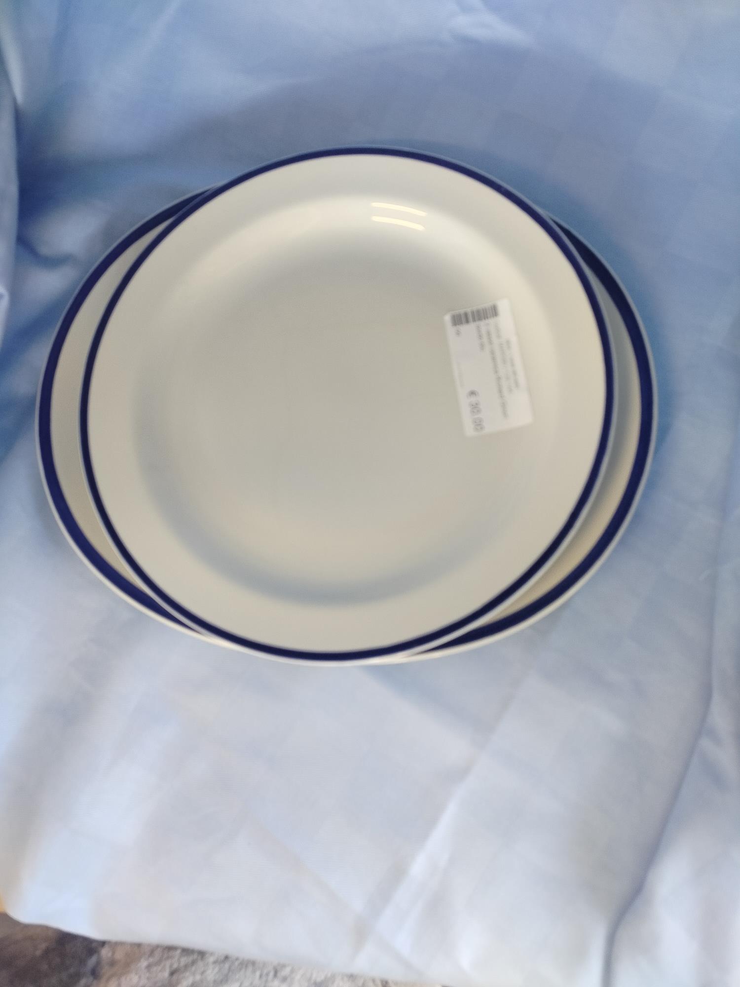 2 vassoi ceramica Richard Ginori bordo blu