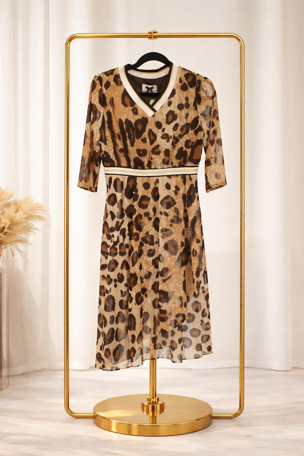 abito lungo maculato con bordi bianchi e neri tg. 42 Nosecrets