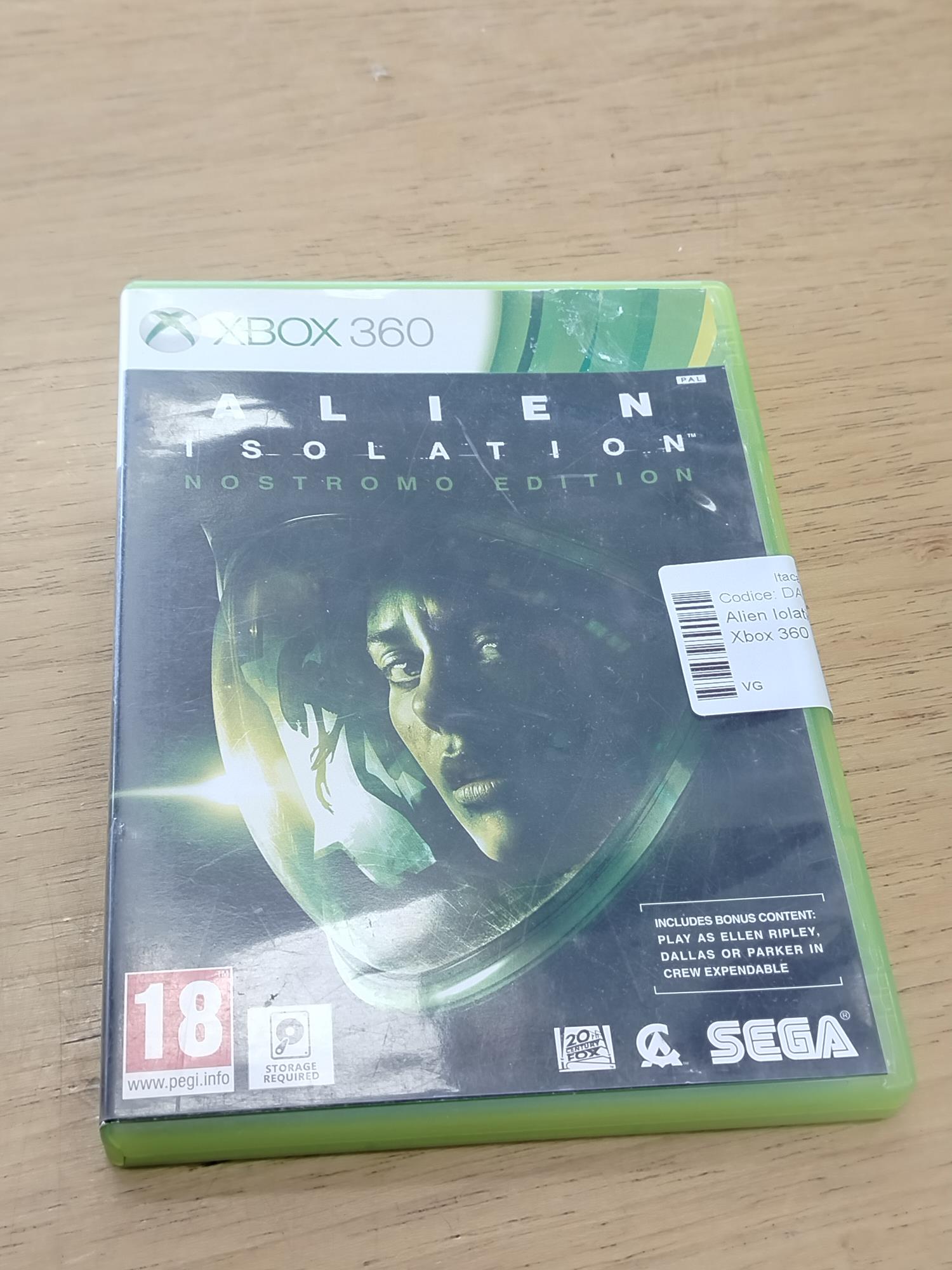 Alien Iolation Nostromo Edition - Xbox 360