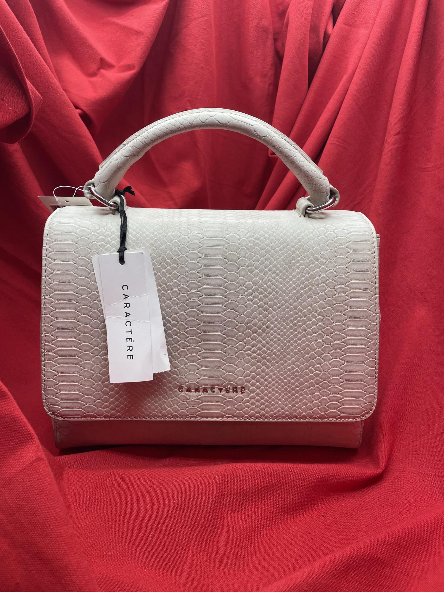 borsa beige chiaro con 1 manico e tracolla Caractere - nuova con cartellino-