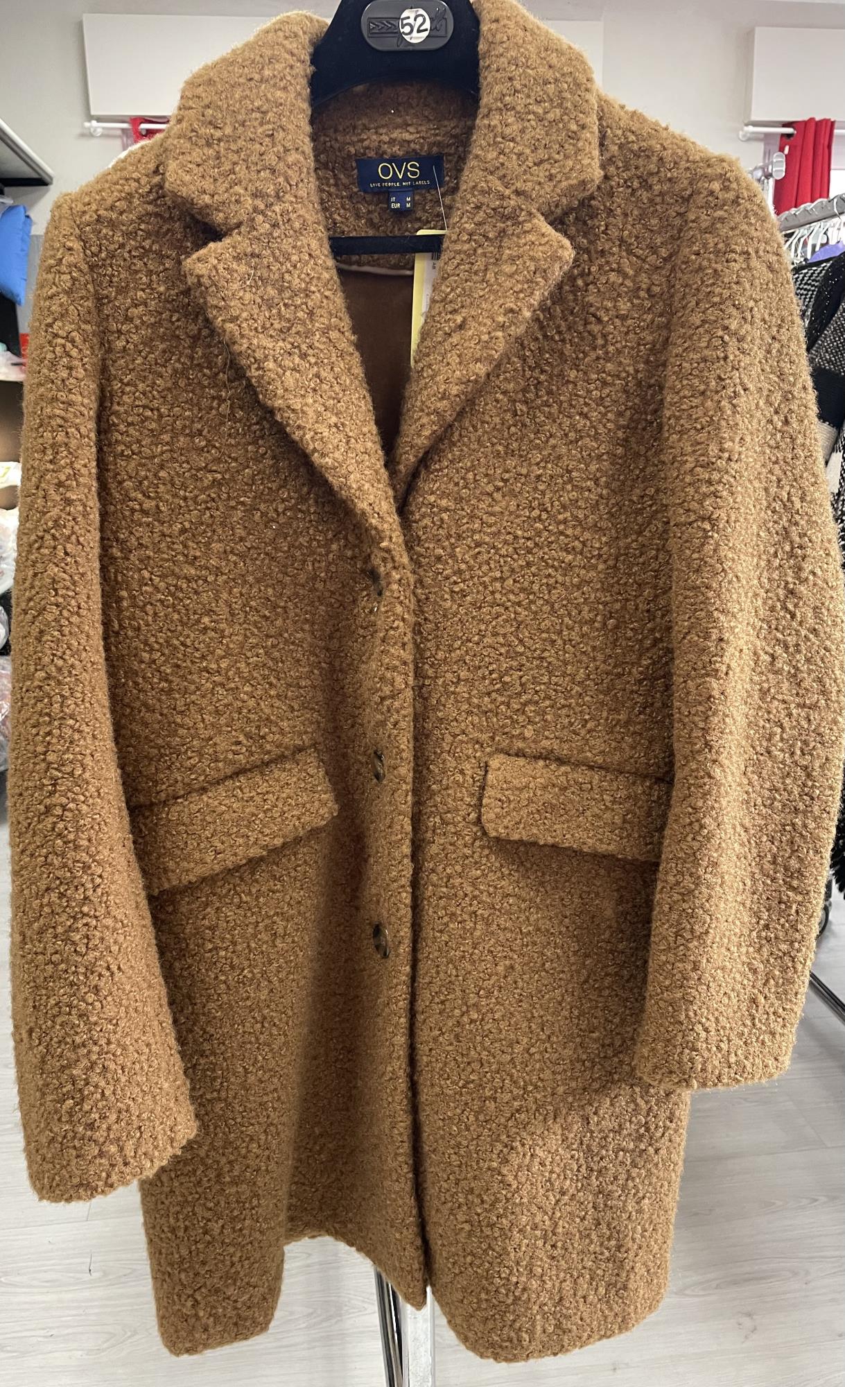 cappotto cammello bouclè tg. M Ovs