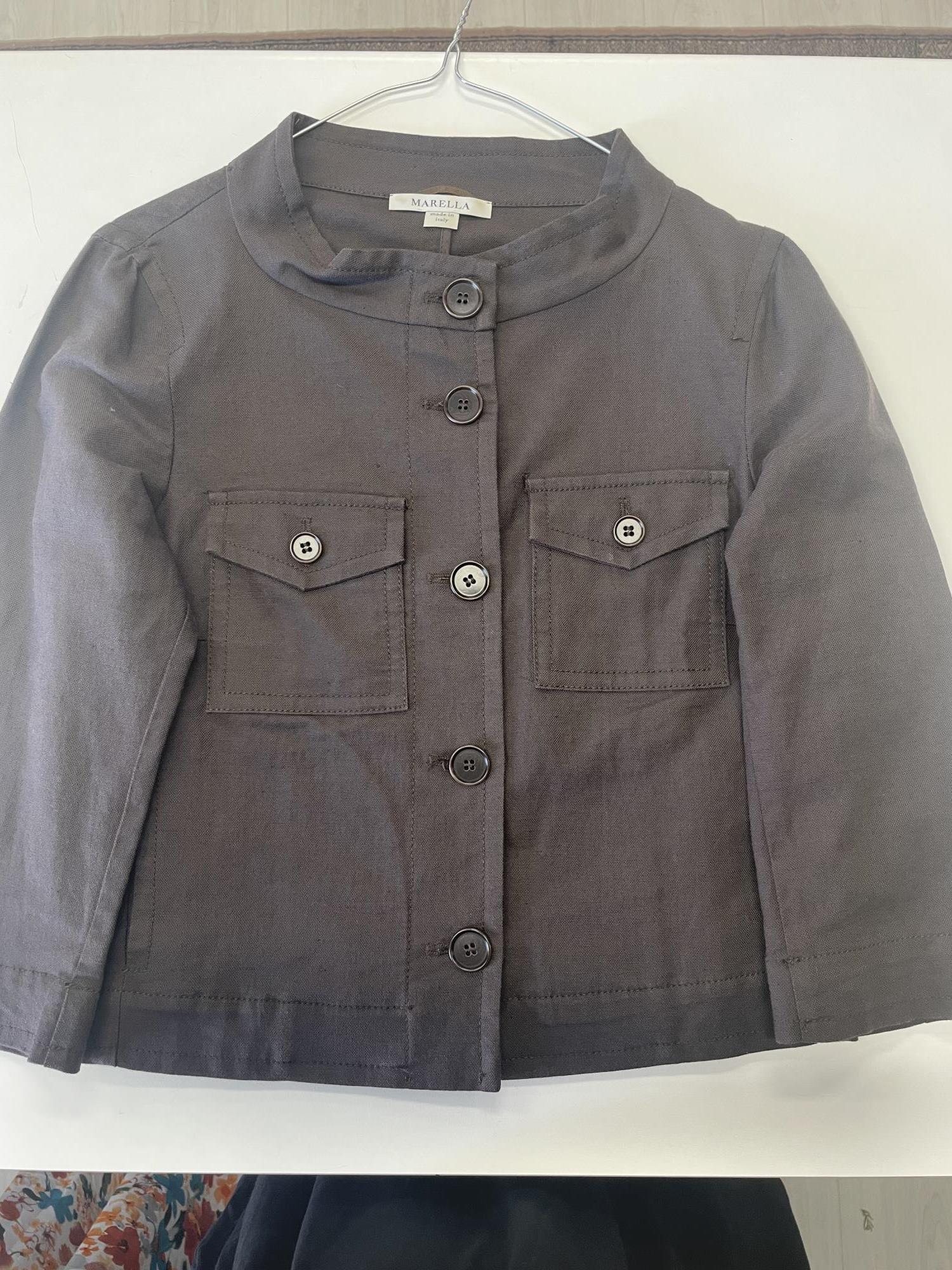 giacchina marrone misto lino tg. 40 Marella