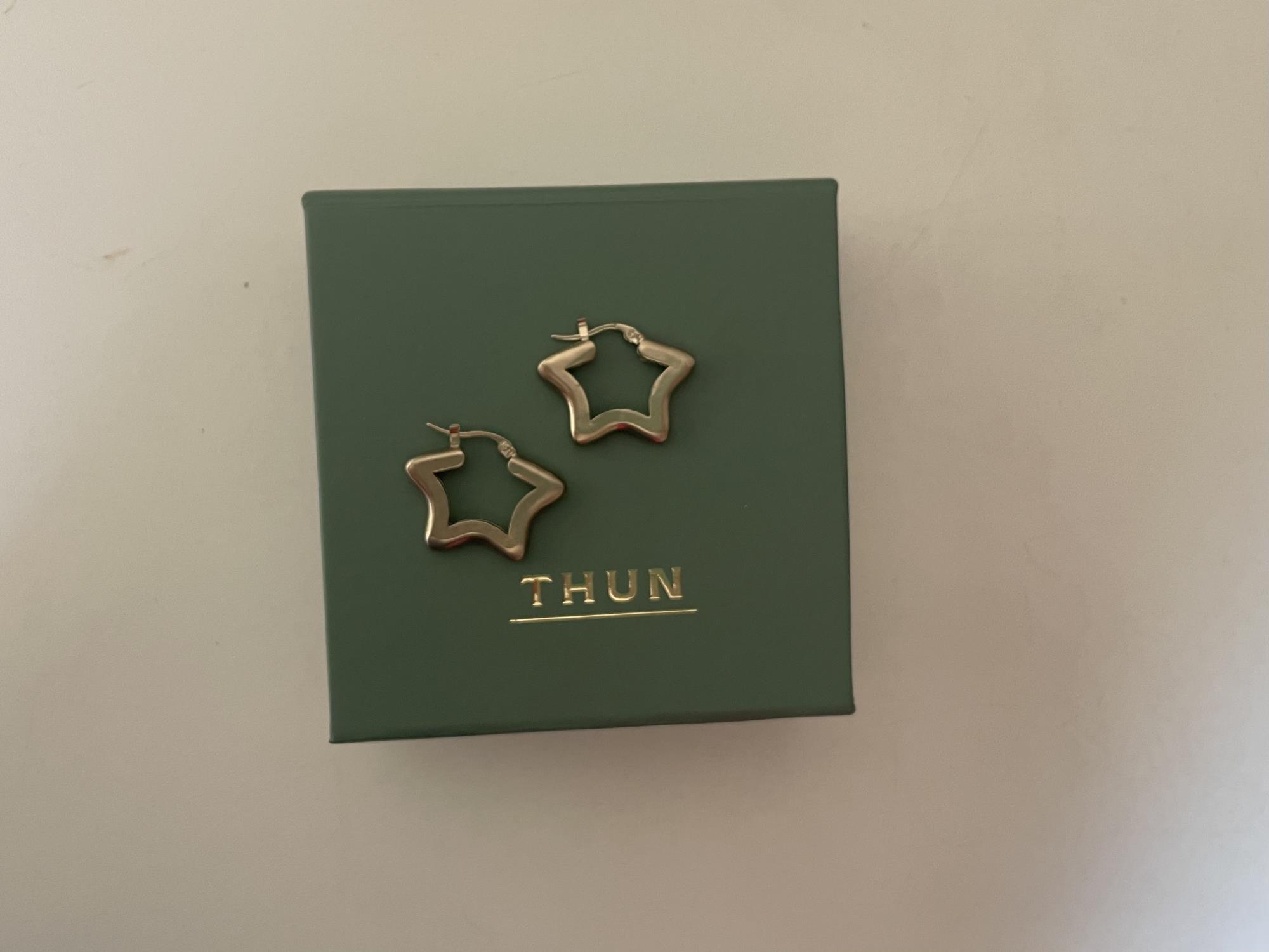 orecchini in acciaio a forma stella Thun