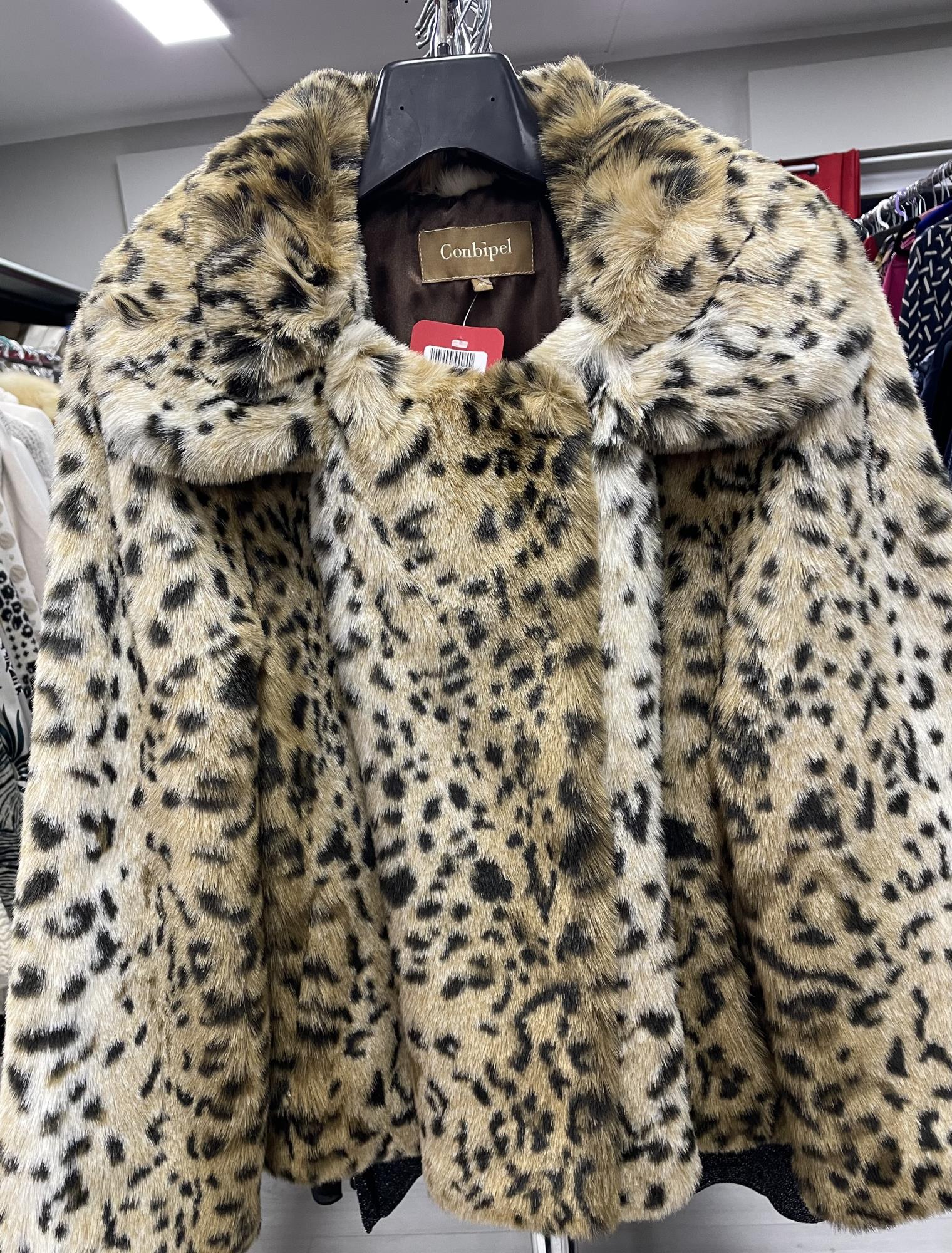 pelliccetta ecologica beige maculata tg. 46 Conbipel