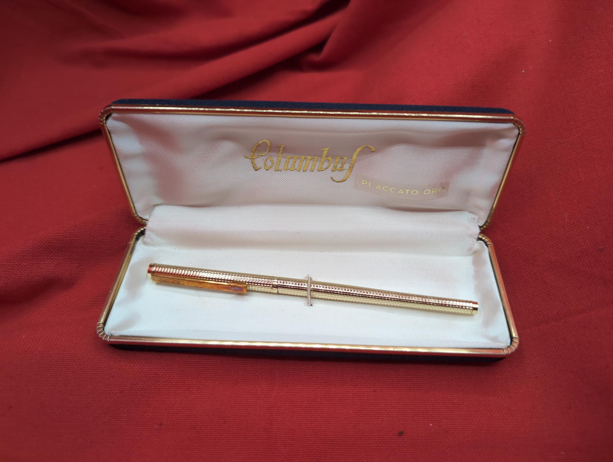 Penna Columbus placcata oro