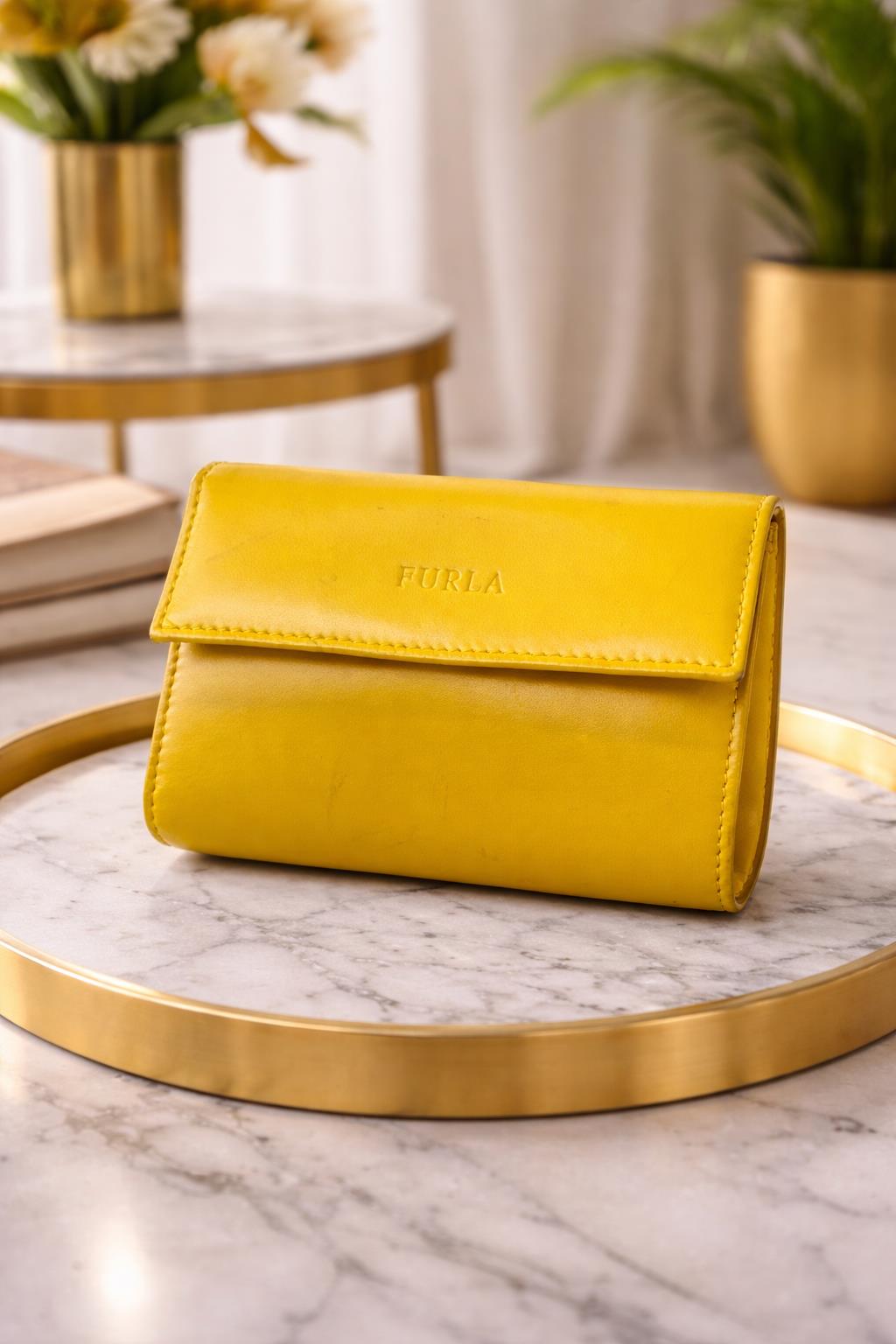 portafoglio piccolo giallo Furla