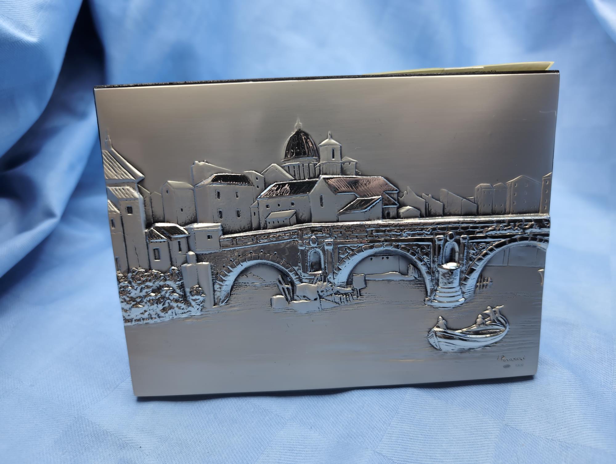 Quadretto in lamina argento soggetto ponte