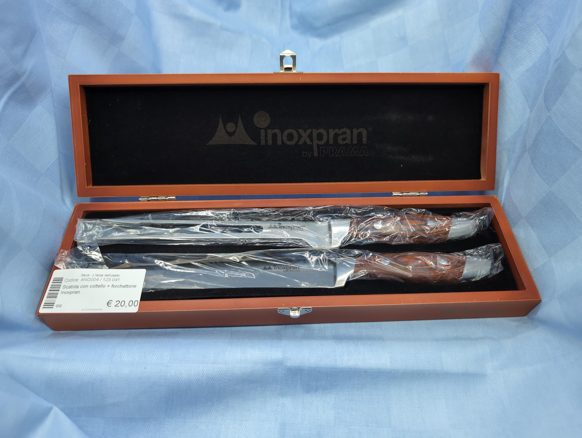 Scatola con coltello + forchettone Inoxpran