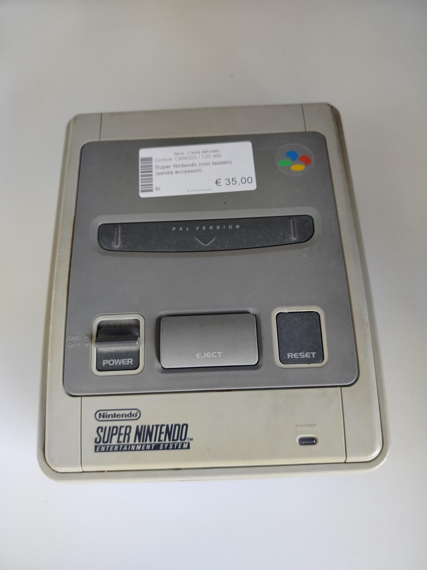 Super Nintendo (non testato) (senza accessori)